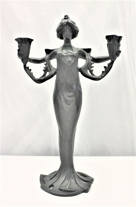 Metal Woman Figure Candle Holder 